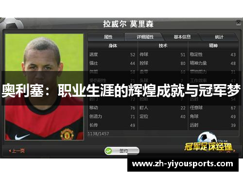 奥利塞：职业生涯的辉煌成就与冠军梦